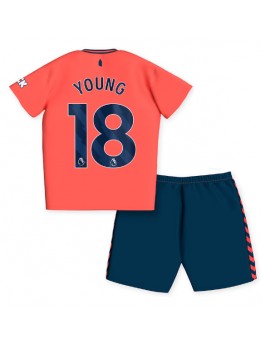 Billige Everton Ashley Young #18 Bortedraktsett Barn 2023-24 Kortermet (+ Korte bukser)